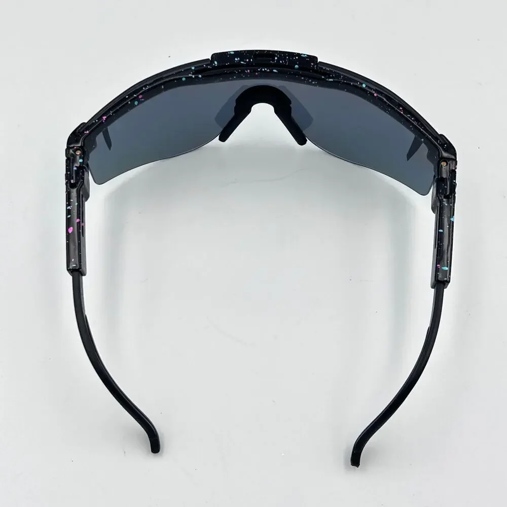 Pit Viper Originals Night Fall Sunglasses Shield Polarized Mirrored Purple Black